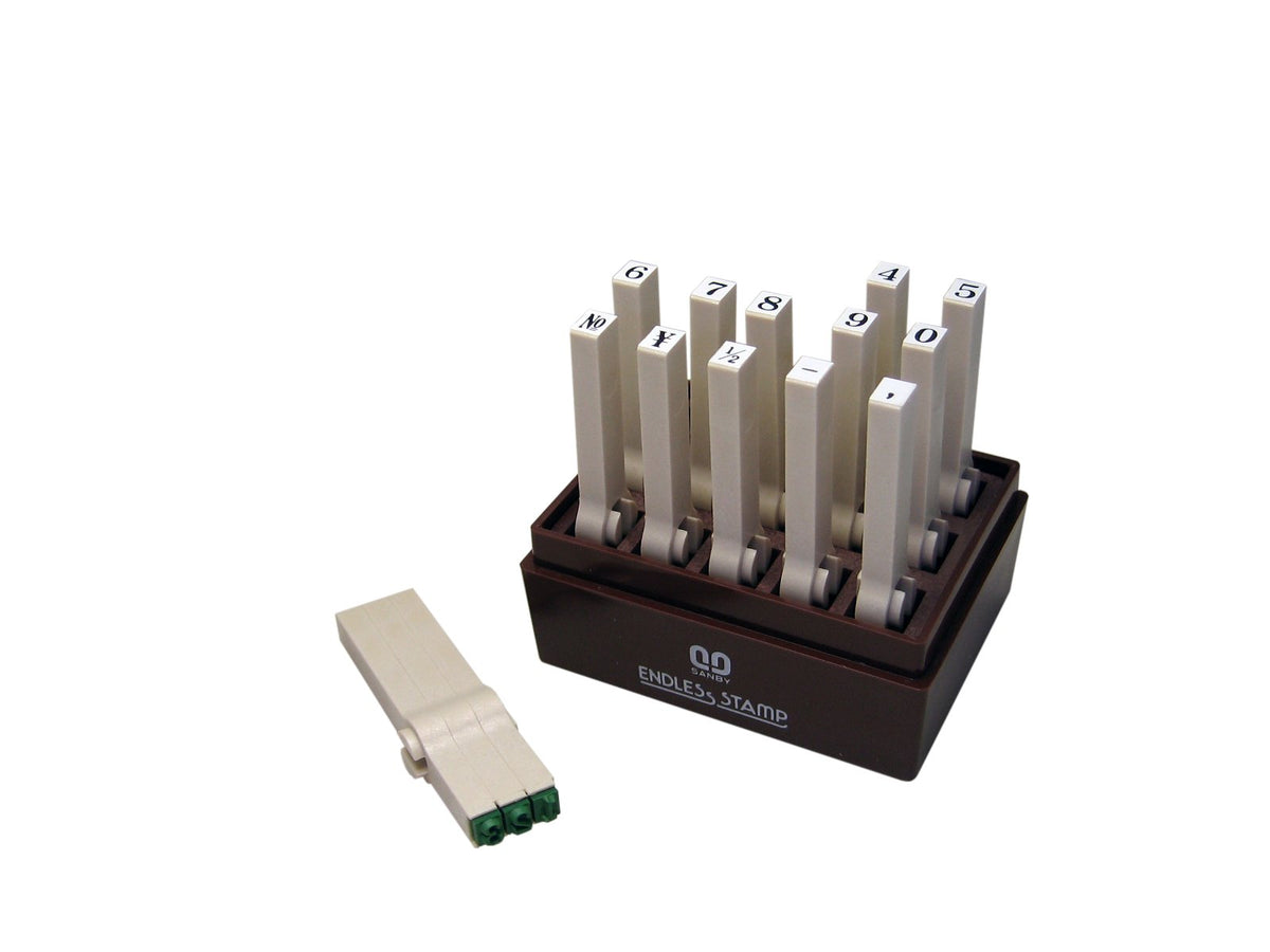Sanby Endless Stamp Joint Type Number Set Mincho No. 4 EN-S4 15