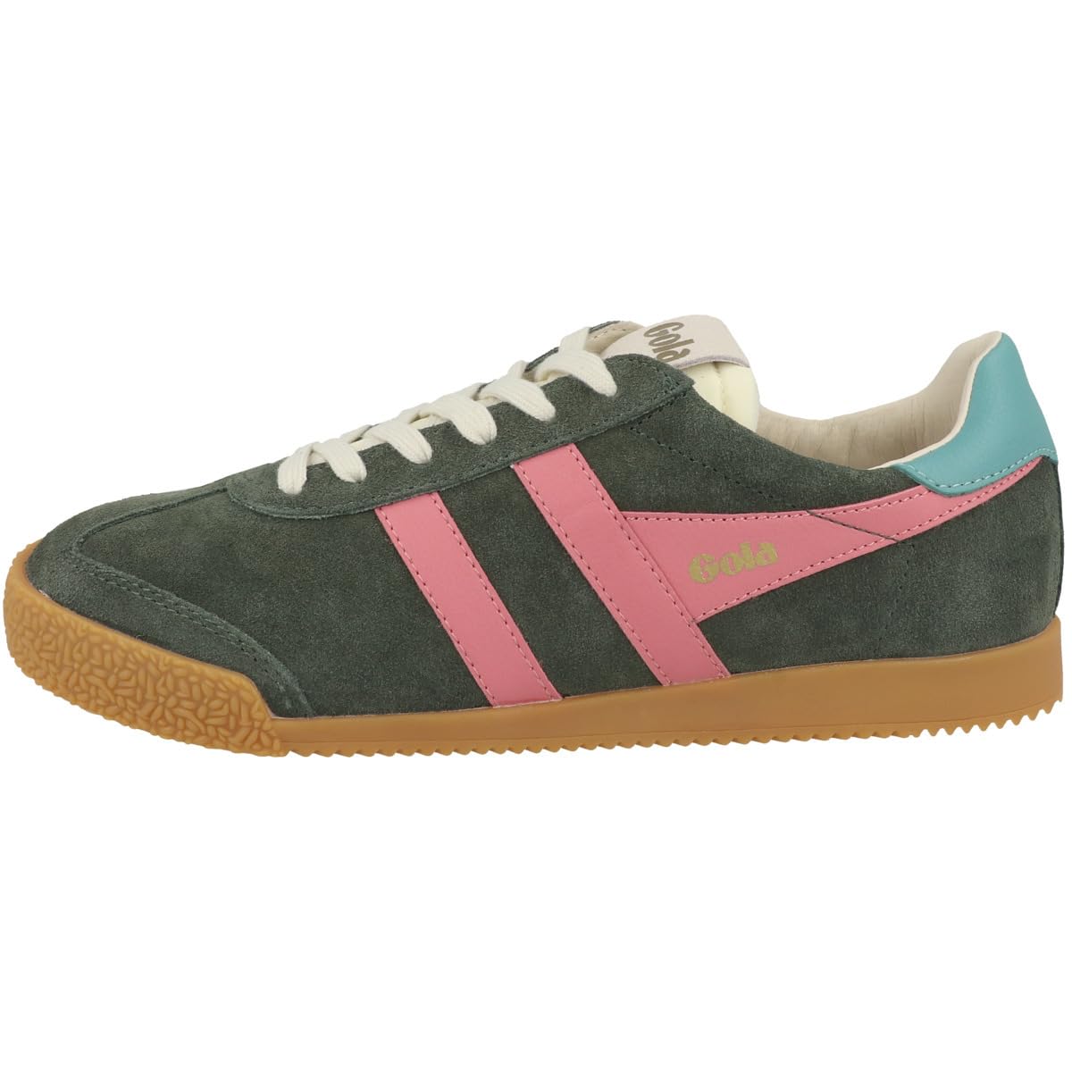 Gola, Women's, Elan, Dark Khaki/Bubblegum/Sea Mist, 8.5, Medium