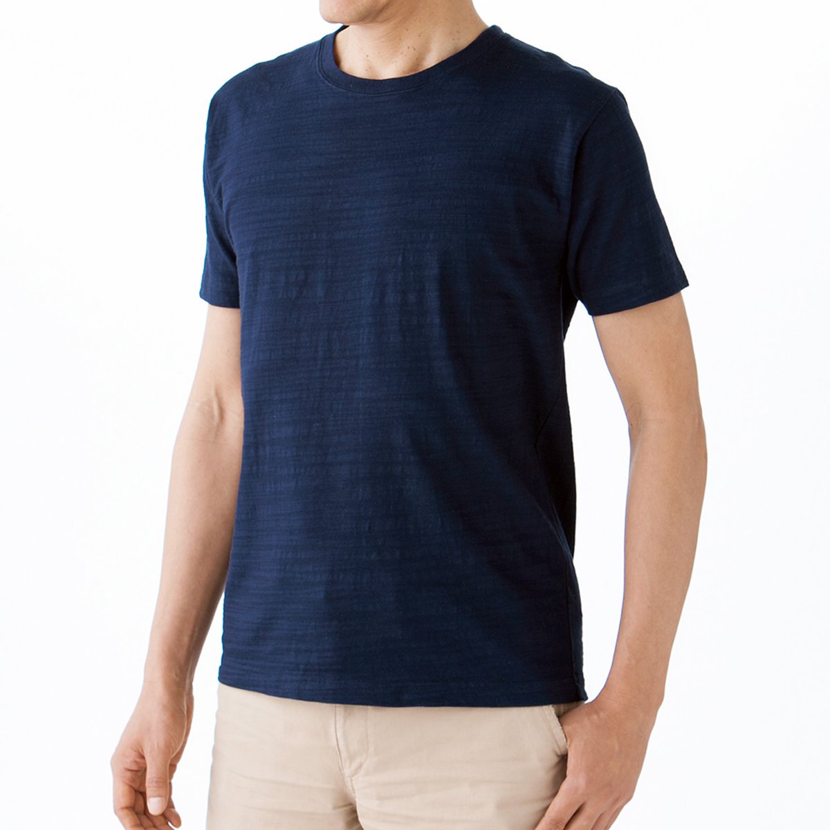 (Cotton Staff) Cotton Staff Slub T-Shirt ms1143 [Men] - nvy