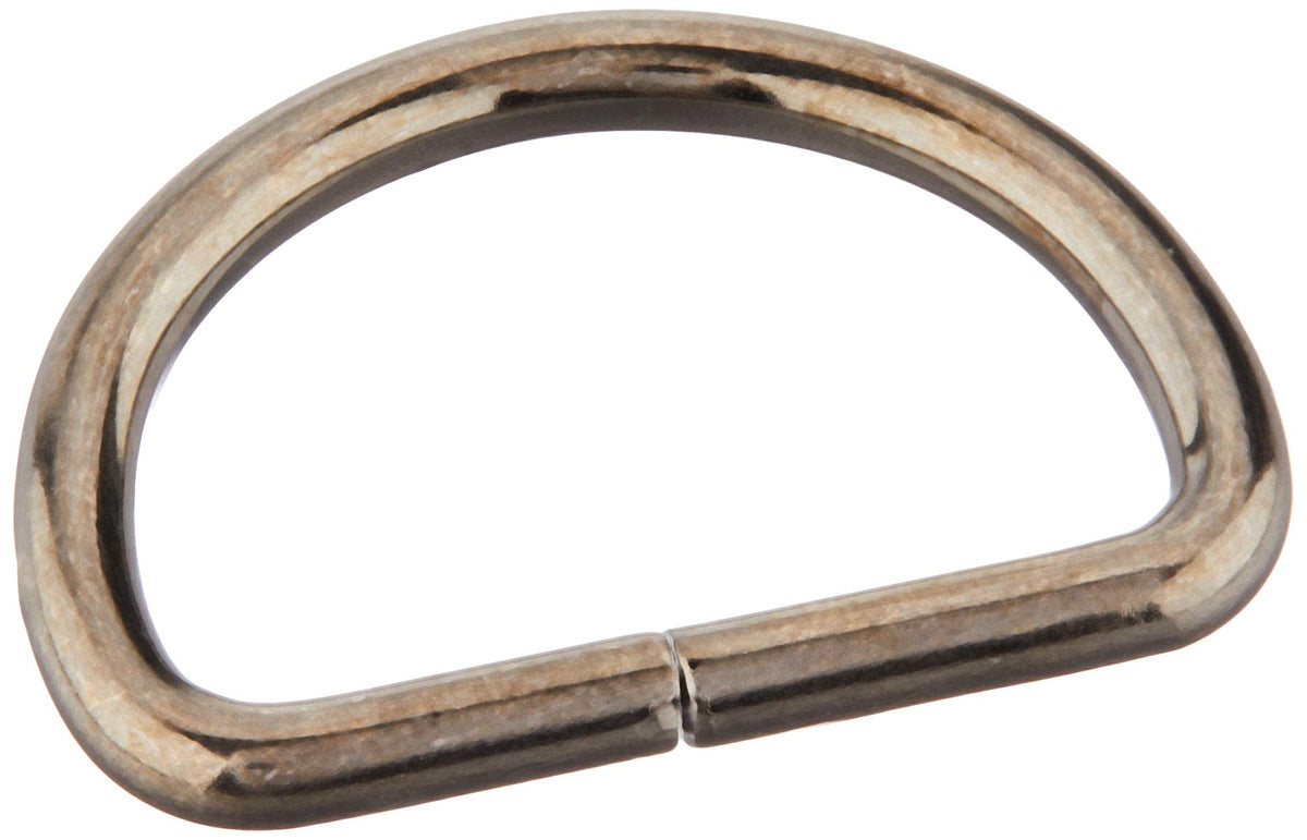 Family Tool (Family Tool) D-Ring (Wire Diameter 2 mm Inner Width: (15 mm) Black Nickel 50 Pack 56409