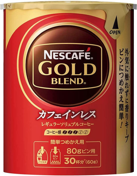 Nesurenihon Nescafe Gold Blend Decaffeinated Eco & System Pack 60g × 12 Pieces
