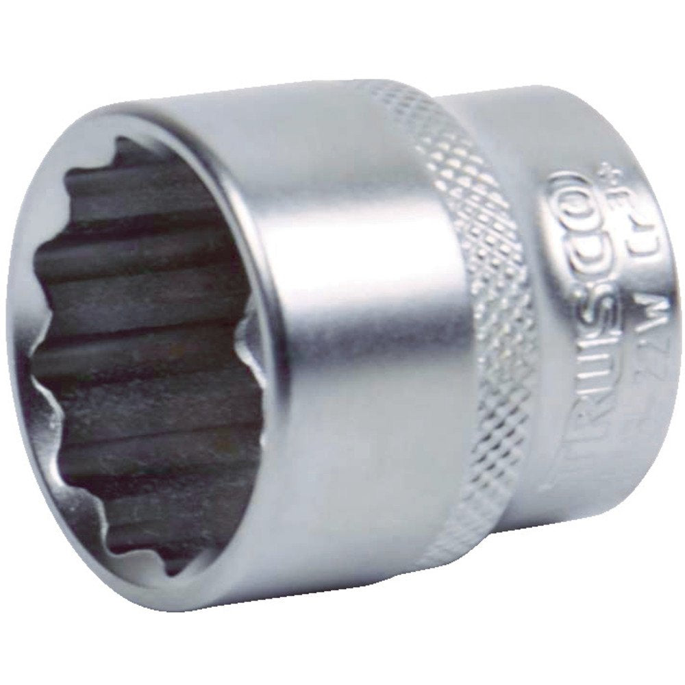 TRUSCO TS6-19W Socket (12 Corners), Drive: 0.75 inches (19.0 mm), Opposite Side 0.7 inches (19 mm)