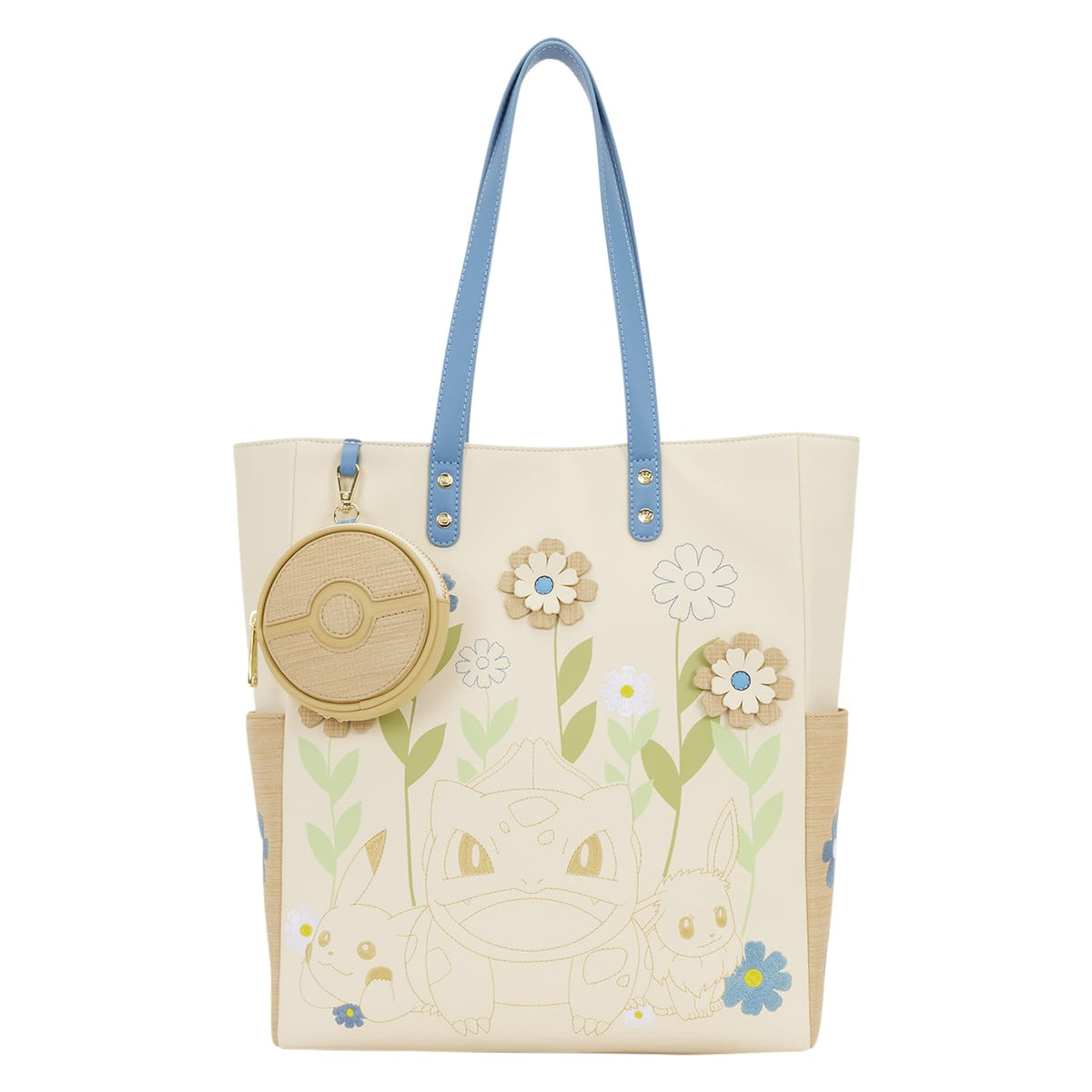 Loungefly Pokémon Floral Tote Crossbody Bag with Coin Bag