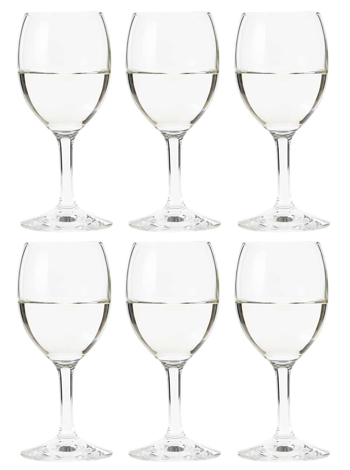 Toyo Sasaki Glass 32836HS Wine Glass, 6.5 fl oz (165 ml), Made in Japan, Dishwasher Safe, Shatter-Resistant, Set of 6