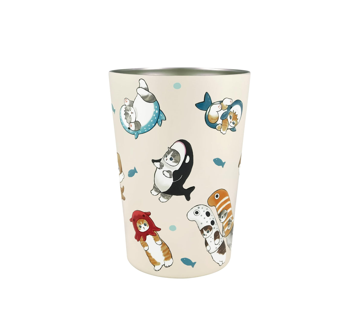 mofusand 53-2036 2-Way Vacuum Double Layer Tumbler, M, Office, Work, Desk, Cup, Hot and Cold Insulation, Holder, Cup, Cute, Cat