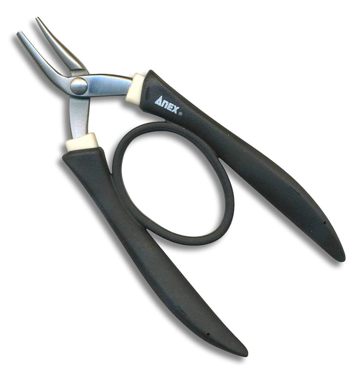 ANEX Wire Looping Pliers for Jewelry Making, Concave Pliers, Professional Jewlery Pliers Tool, Black, Made in Japan