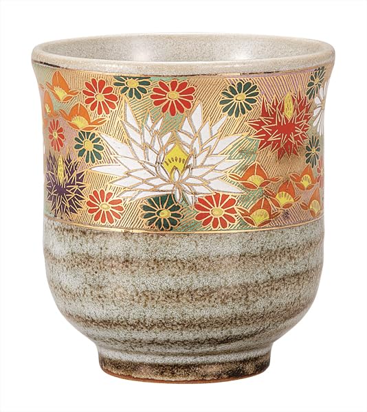 Nakamaru K9-712 Kyudani Ware Tea Cup with Real Gold Flower