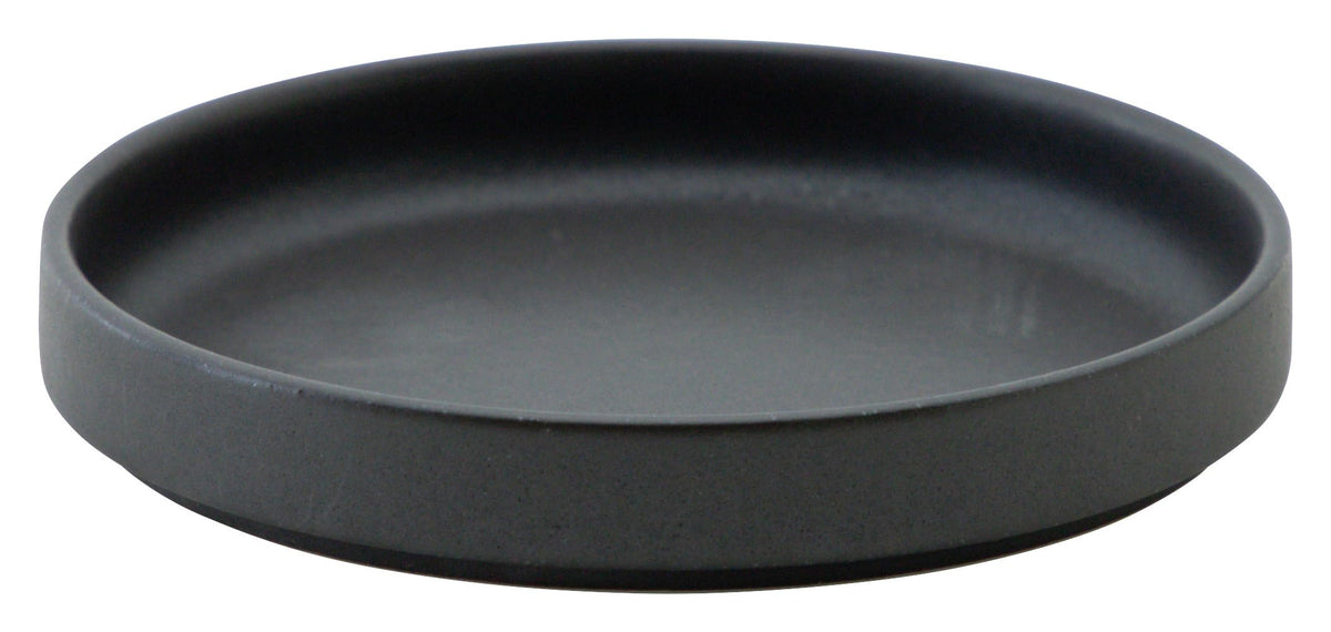 Koyo Pottery 25131177 Roofre Steel Black, 2.8 inches (7 cm), Stackable Plate, Dishwasher Safe, Made in Japan