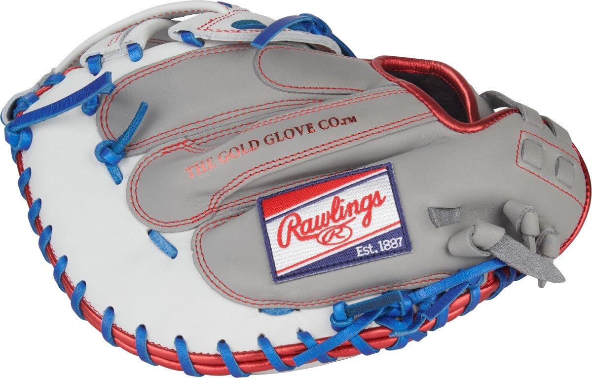Rawlings | Liberty Advanced Series Catcher's Mitt Softball Glove | 33" | Right Hand Throw | Grey/White/Royal
