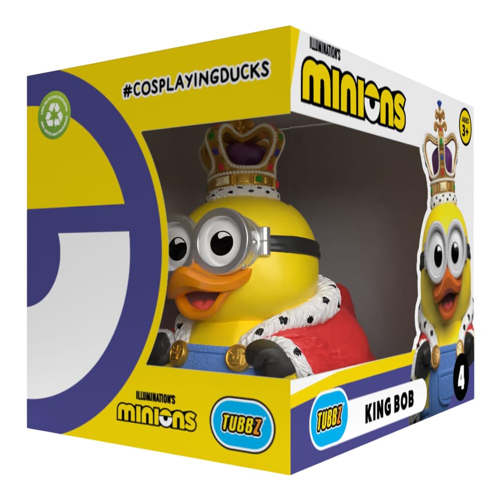 TUBBZ Boxed Edition: Minions - King Bob Cosplaying Rubber Duck Vinyl Figure