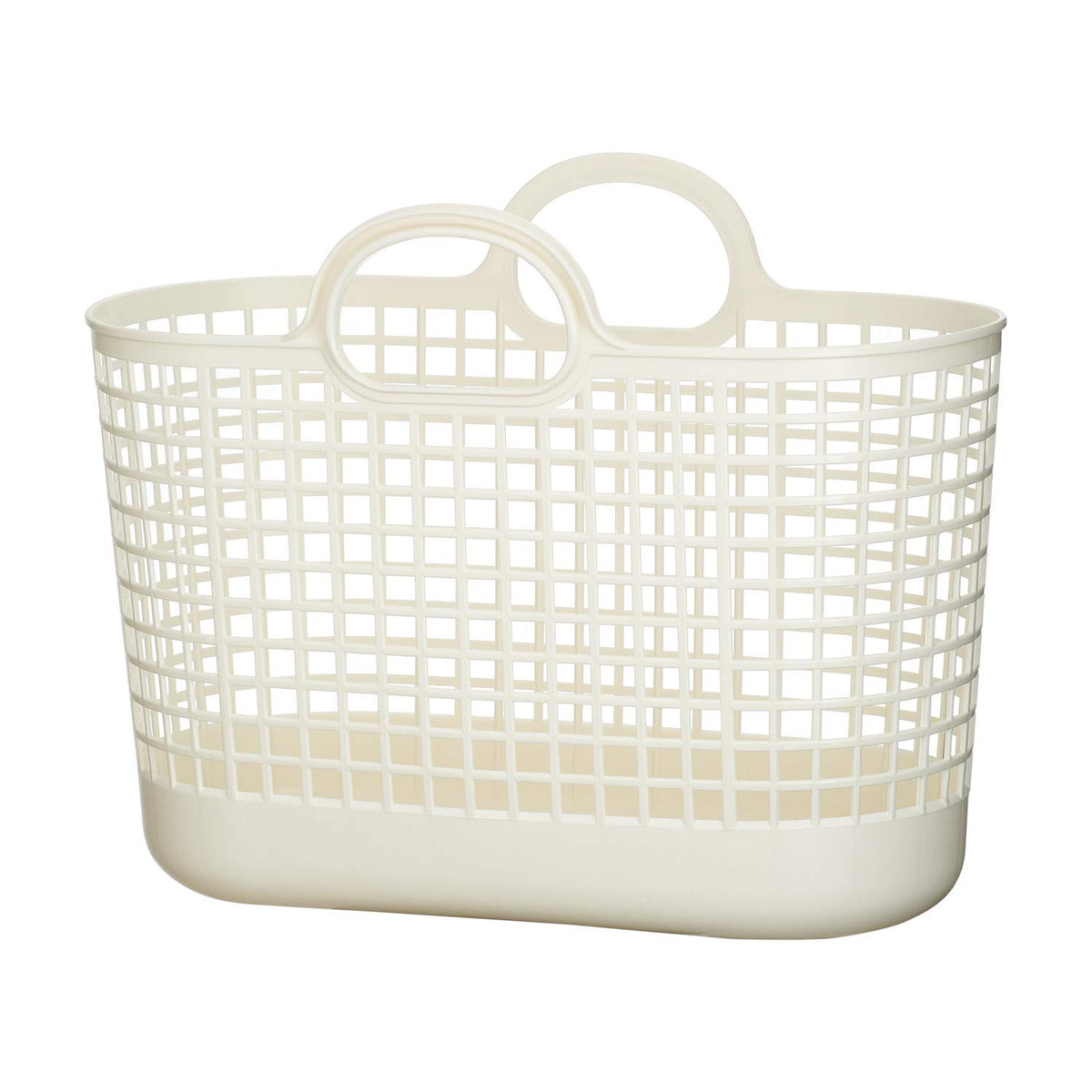 LIKE-IT SCB-9 Laundry Hamper with Handle, Slim Basket, Approx. Width 18.9 inches (48 cm), Depth 10.6 inches (27 cm), Height 14.5 inches (36.8 cm), White, Made in Japan, Soft Basket, Laundry Storage