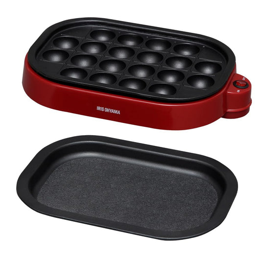IRIS OHYAMA takoyaki 2WAY plate Red ITY-20WA-R