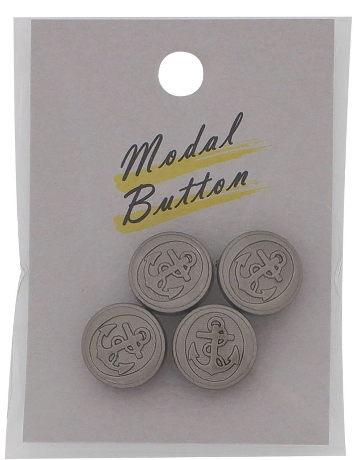 Misasa MB523 Decorative Buttons, 0.6 inches (15 mm), Pack of 4, Col. Antique Silver