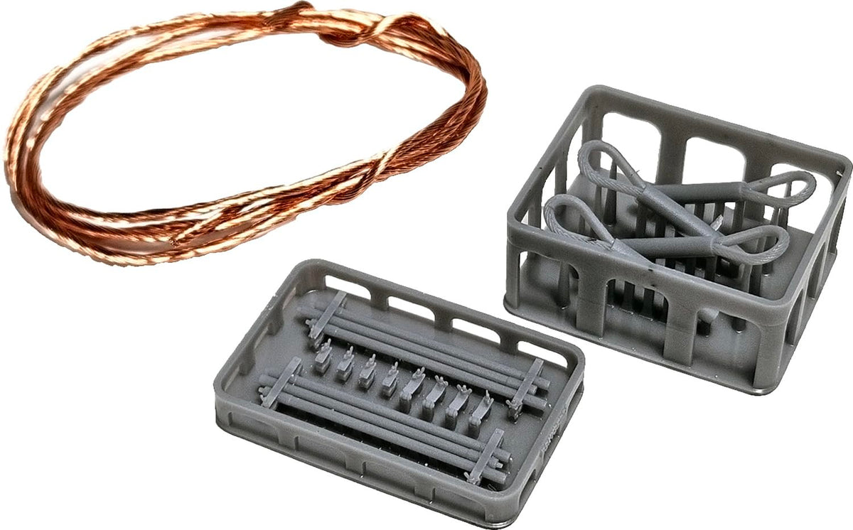 BSK Model 1/35 WW2 German Tiger I Heavy Tank Tow Cable Set with Holder Cleaning Rod Parts for Plastic Model BSKT35001 (Tan)