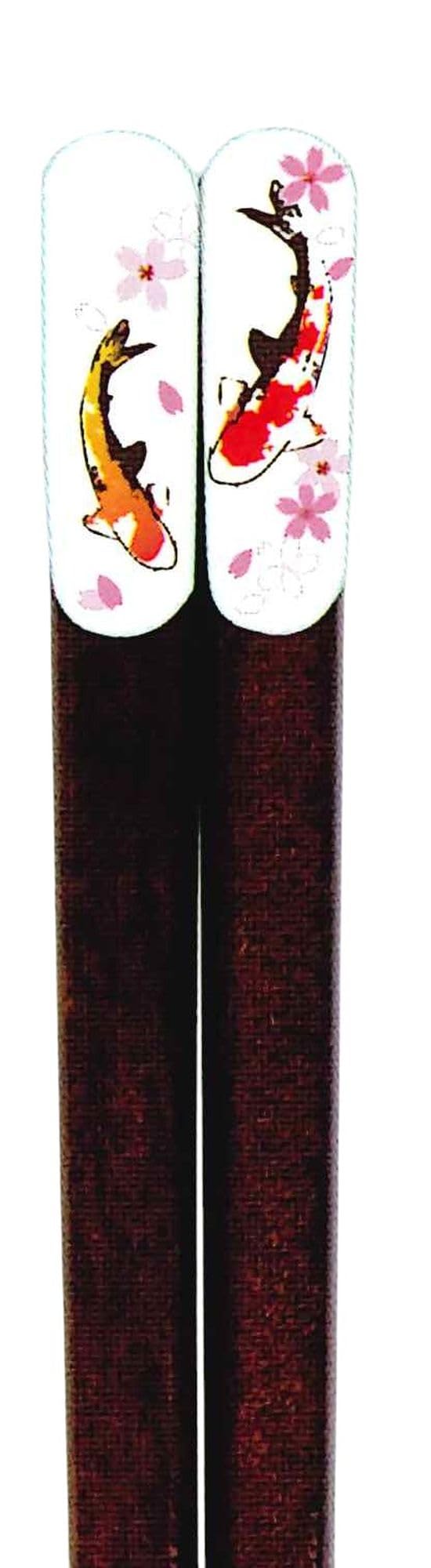 Tanaka Chopsticks Shop Japan Koi No. 610061 Chopsticks, Brown, 9.1 inches (23 cm)