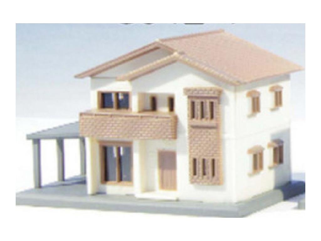 Lok Han Z Gauge S042-1 Two-Story House A, Beige