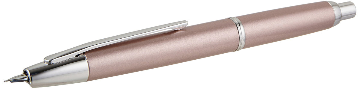 Pilot Fountain Pen Capless Decimo, Champaign Pink Body, F-Nib