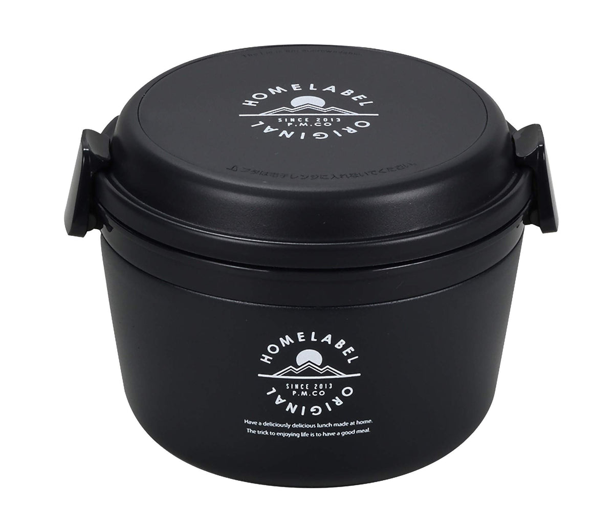 Pearl Metal HB-4739 Thermal Lunch Jar, Black, 770, Donburi, Home Label