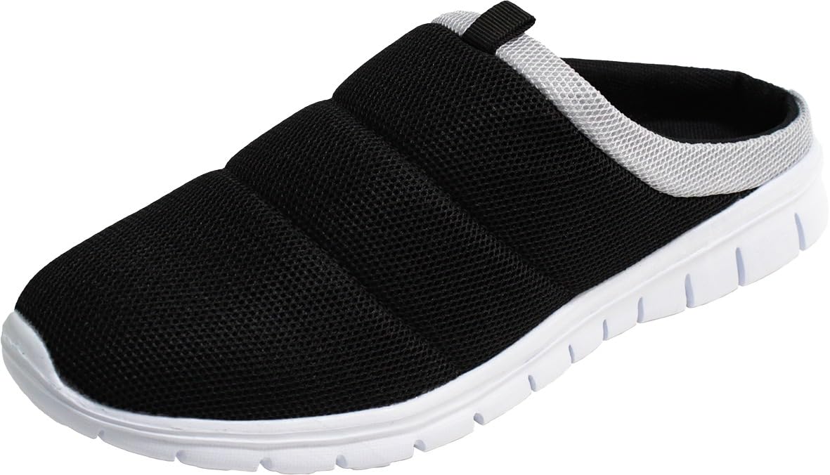 STAR TRADING(スタートレーディング) Men's Sabo Shoes, Sneakers, Lightweight, Easy to wear, Black, 26.0 cm