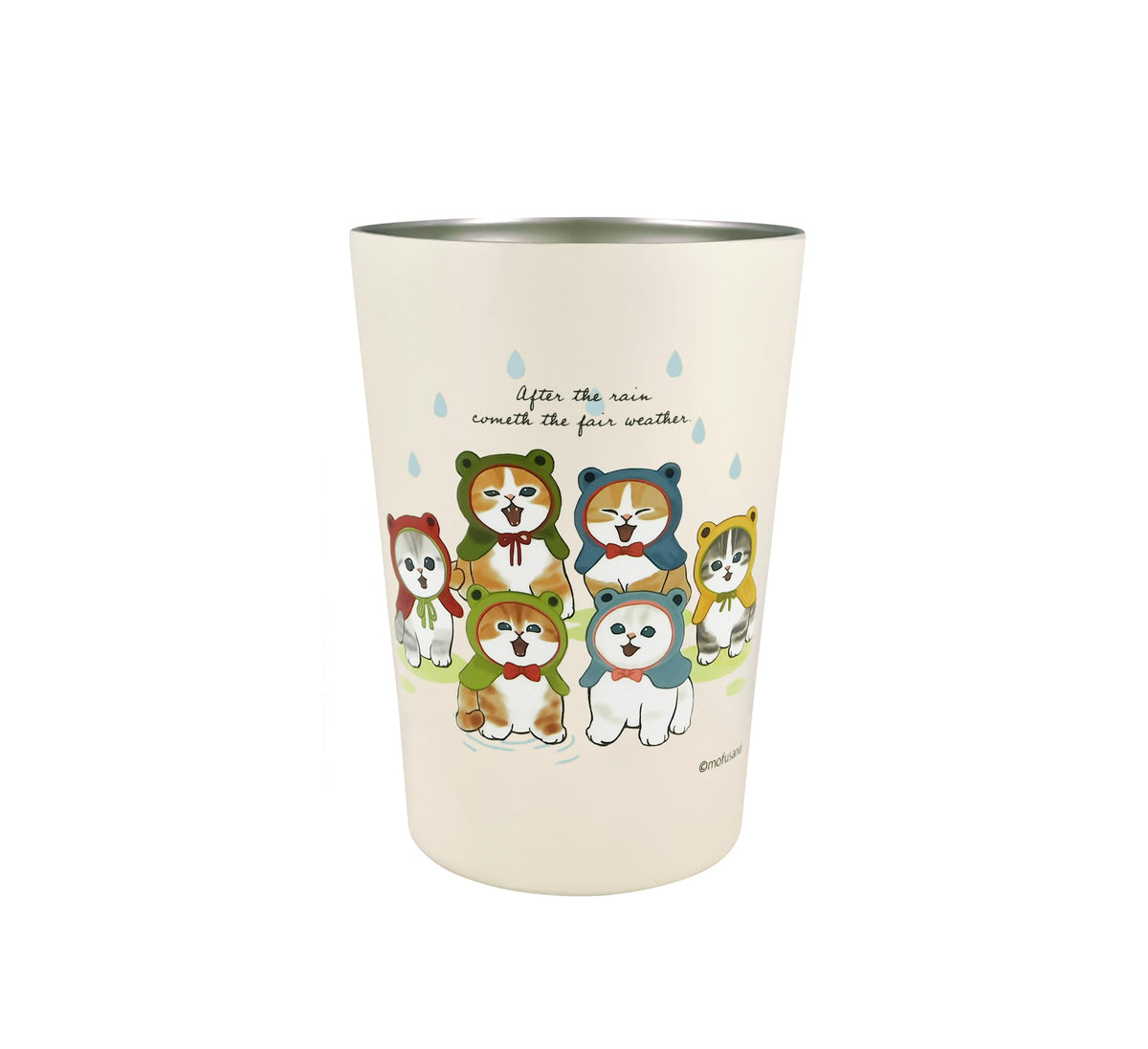 東亜金属(Toa) mofusand 53-2034 2-Way Vacuum Double Layer Tumbler, M, Frog, Office, Work Desk, Cup, Hot and Cold Insulation, Holder, Cup, Cute, Cat