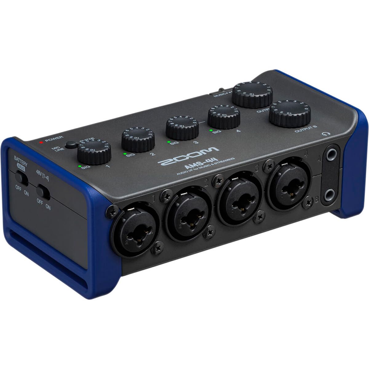 Zoom AMS-44 USB Audio Interface for Musicians & Podcasters, 4 In / 4 Out