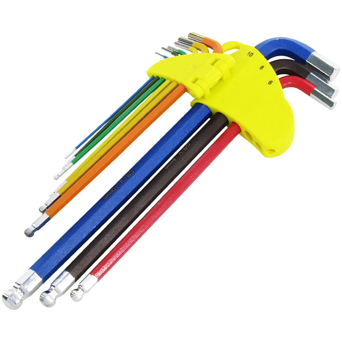 KENOH Color Ball Point Hex Wrench Set, Set of 9, EX Long