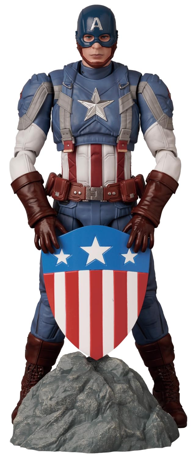 MAFEX No. 220 CAPTAIN AMERICA (Classic Suit) Total Height Approx. 6.3 inches (160 mm), Non-scale, Painted Action Figure