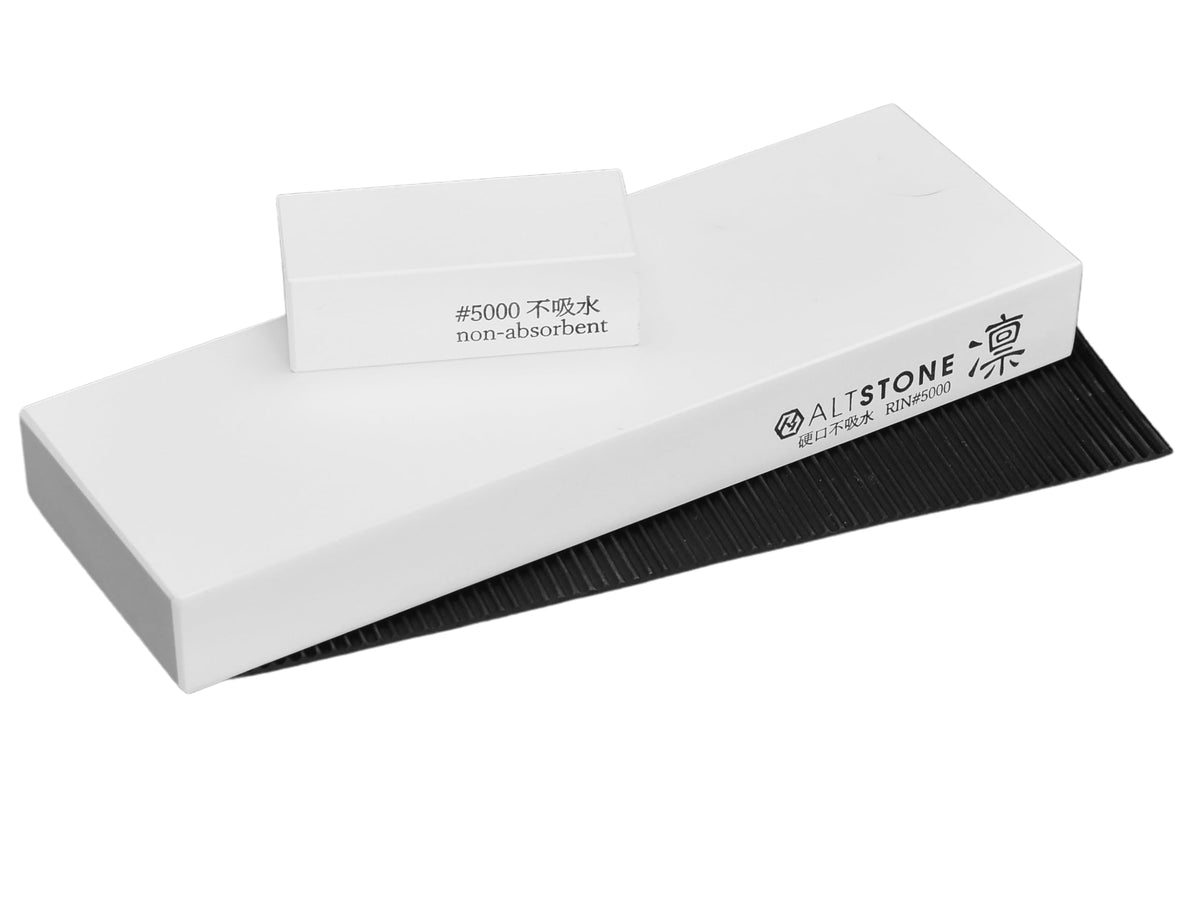 ALTSTONE RIN [High-density. Tightly compacted.] Splash & Go, Whetstone Sharpening stone grit w/Nagura, 7.1" x 2.4" x 0.8" (Ideal for home-use), Made in Japan (#5000)