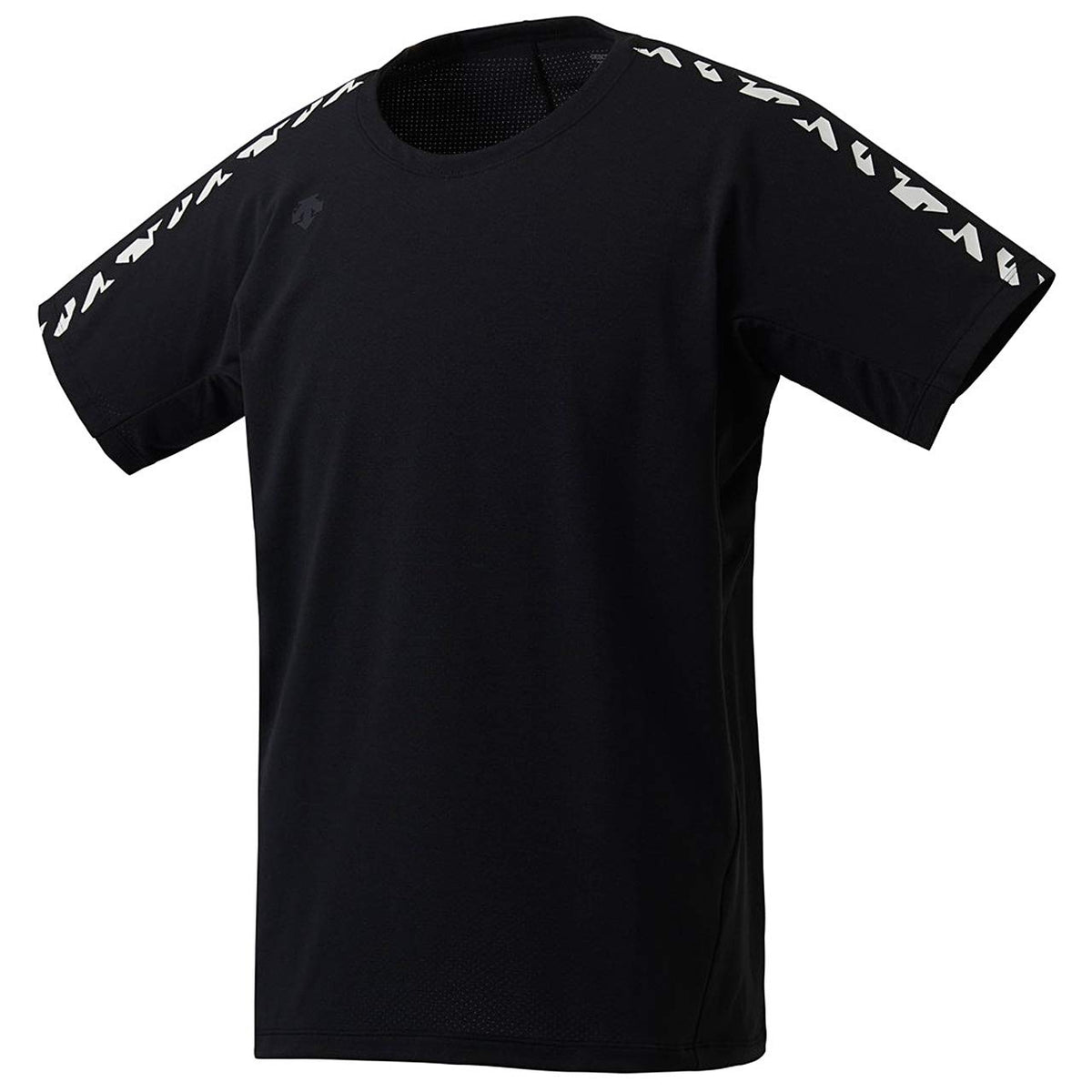 Descente DMMOJA65Z Men's Short Sleeve T-Shirt, Sweat Absorbent, Quick Drying, Stretch, bk, O