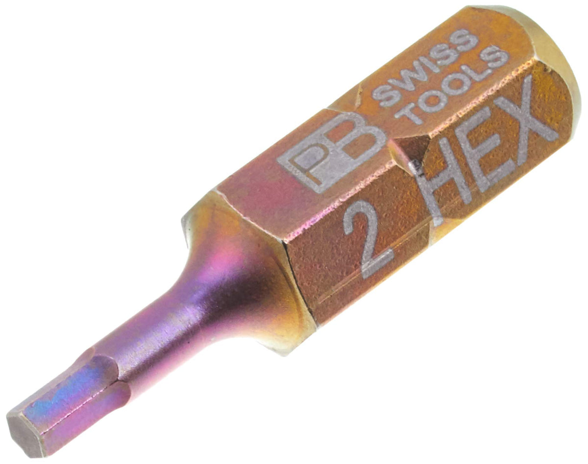 PB Swiss Tools 1/4" PrecisionBit with nanocoating for Hex Screws, Size 2mm
