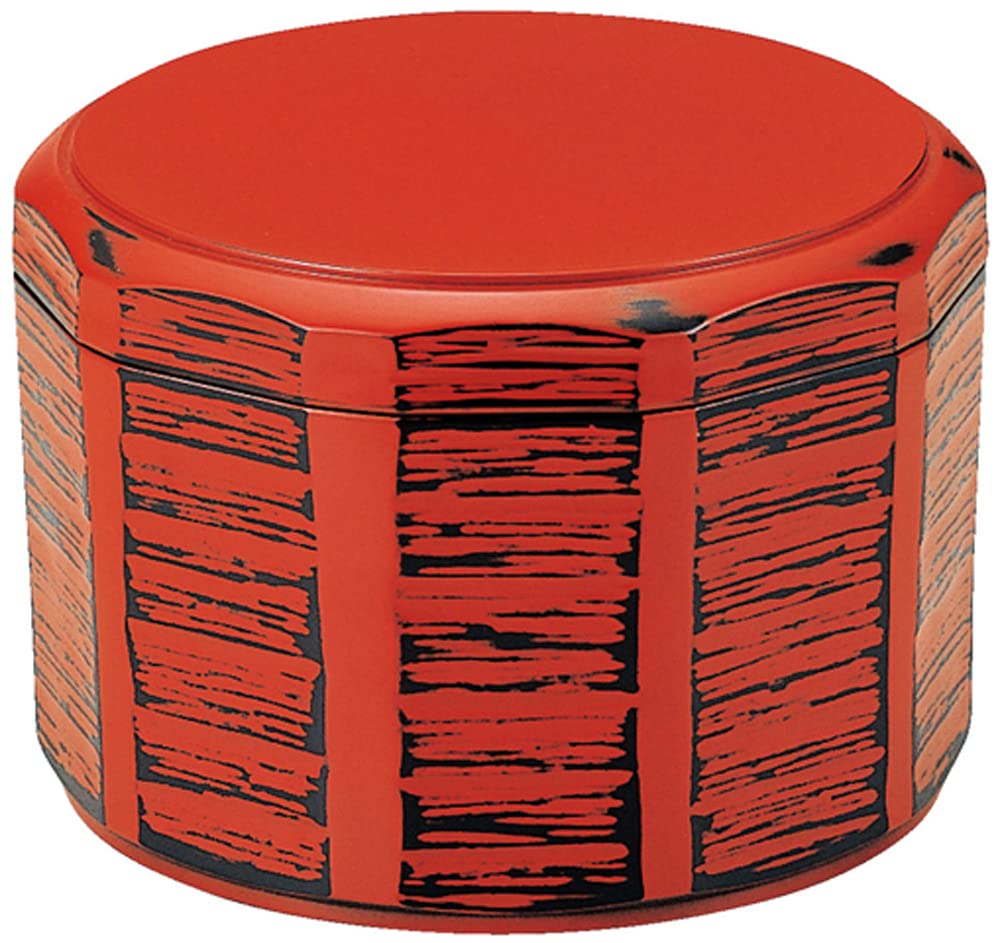 Fukui Craft Hitsu, Heat Resistant, Made in Japan, Dishwasher Safe, Wooden Carving Rice Container, Nuki, Inner Black, Medium
