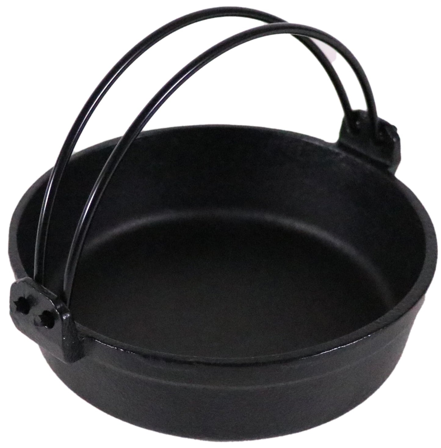 Sanwa Seiki Seisakusho QSK50016 Sukiyaki Pot with Vine (Black Coloring Pan), 6.3 inches (16 cm), Iron Cast