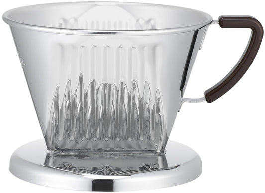カリタ(Kalita) Carita Coffee Dripper Stainless Steel for 2-4 People SS102 Drip Outdoor Camping #05155