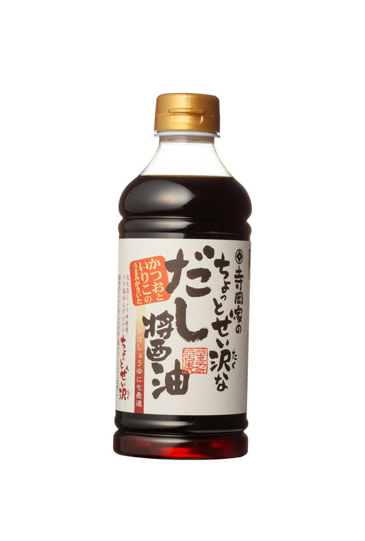 Teraokake Rich Dashi Savory Soy Sauce (500ml 16.9 Fl Oz) Plastic bottle Japanese Umami Shoyu?No preservatives, No artificial colors, No high fructose corn syrup?Made in Japan