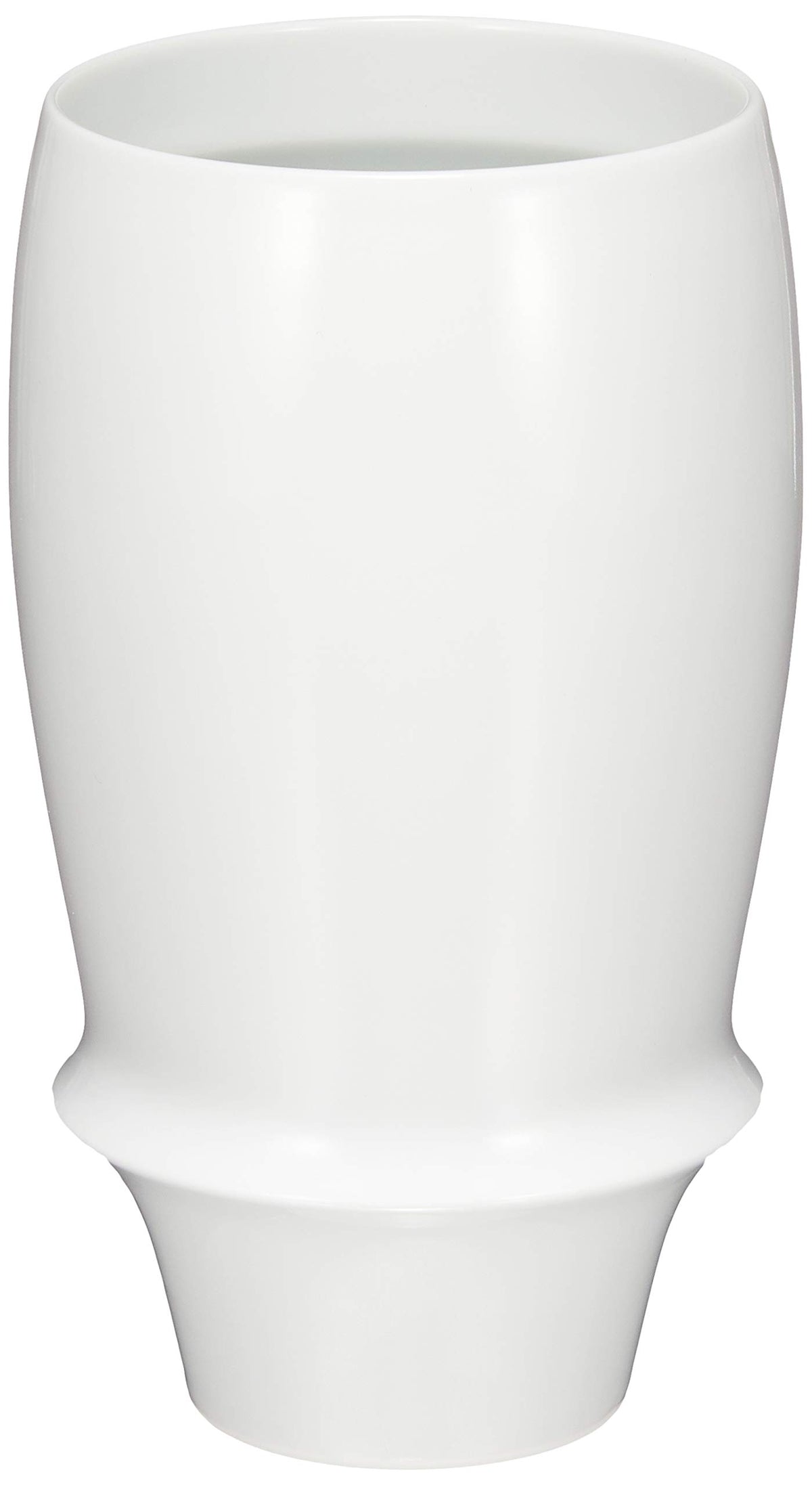 Arita Ware T501 Premium Beer Glass, White Porcelain, Diameter 2.6 x Height 5.1 inches (6.5 cm) x Height 5.1 inches (13 cm), Capacity: Approx. 11.2 fl oz (340 ml), Tumbler, Beer Cup, Microwave,