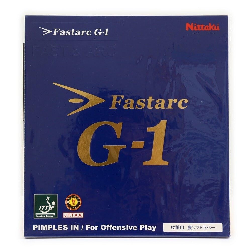 NITTAKU Fastarc G-1 Table Tennis Rubber (Black, Middle(1.4))