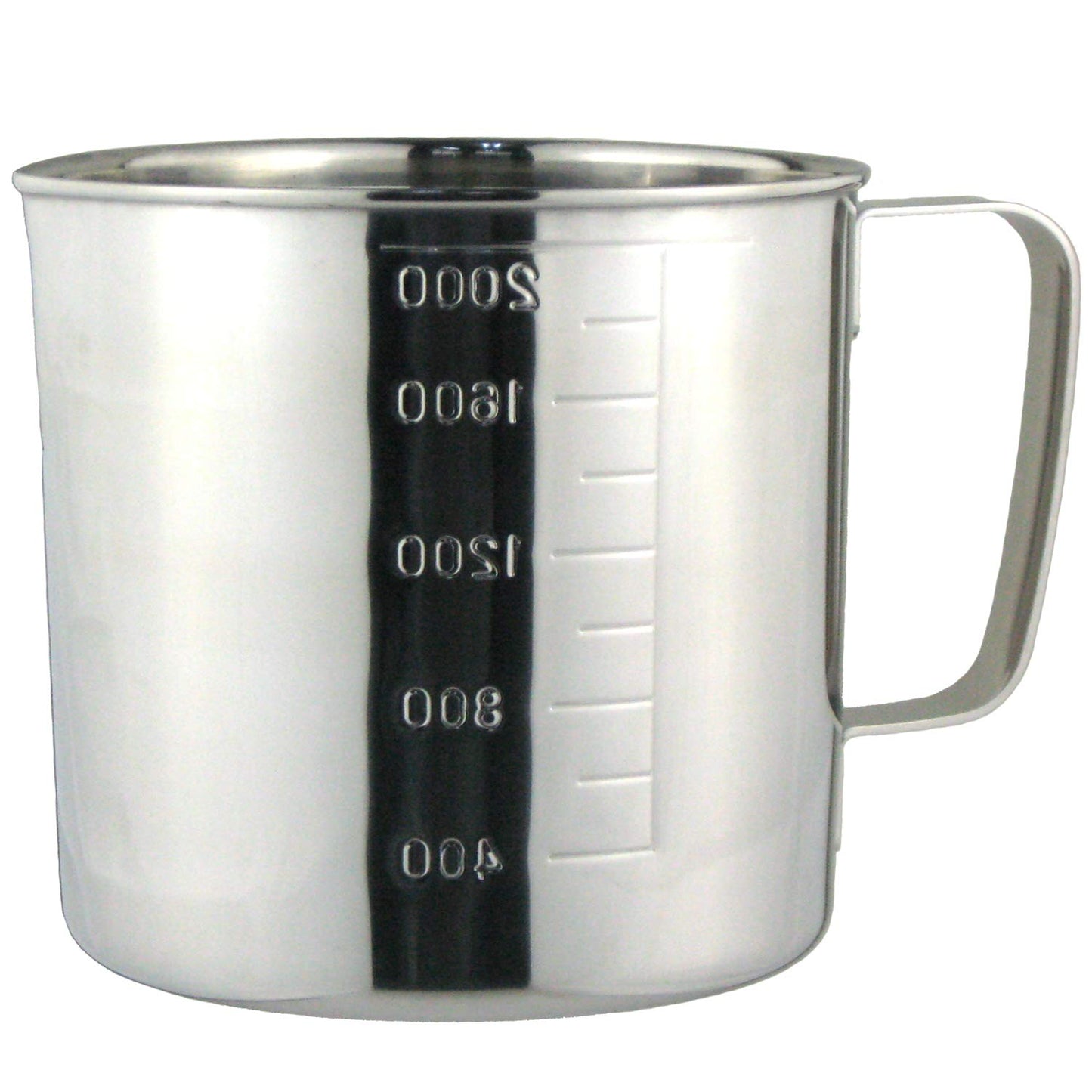Nagao Tsubamesanjo 802000 Measuring Cup, 6.6 fl oz (2,000 ml), 18-8 Stainless Steel, Made in Japan