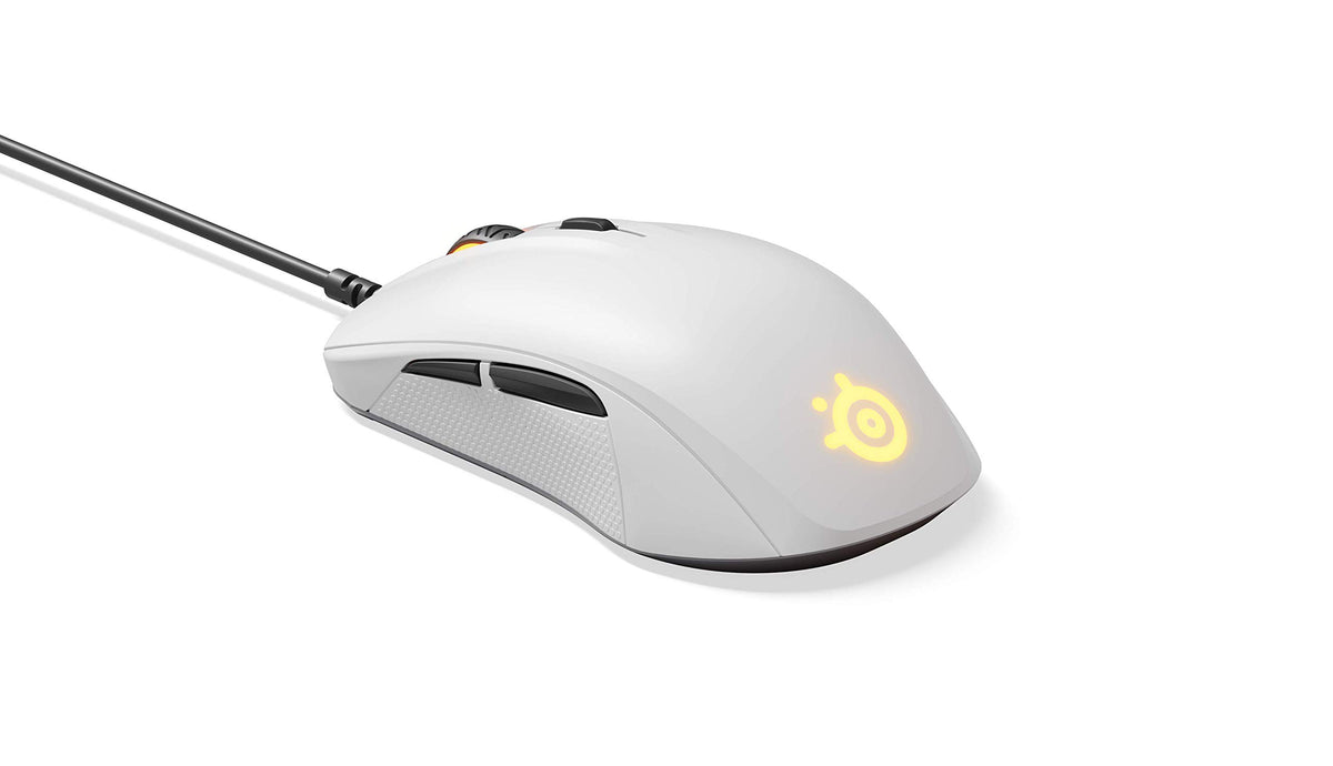 SteelSeries 62468 Steelseries Rival 110 Gaming Mouse - 7, 200 Cpi Truemove1 Optical Sensor - Lightweight Design - RGB Lighting - White