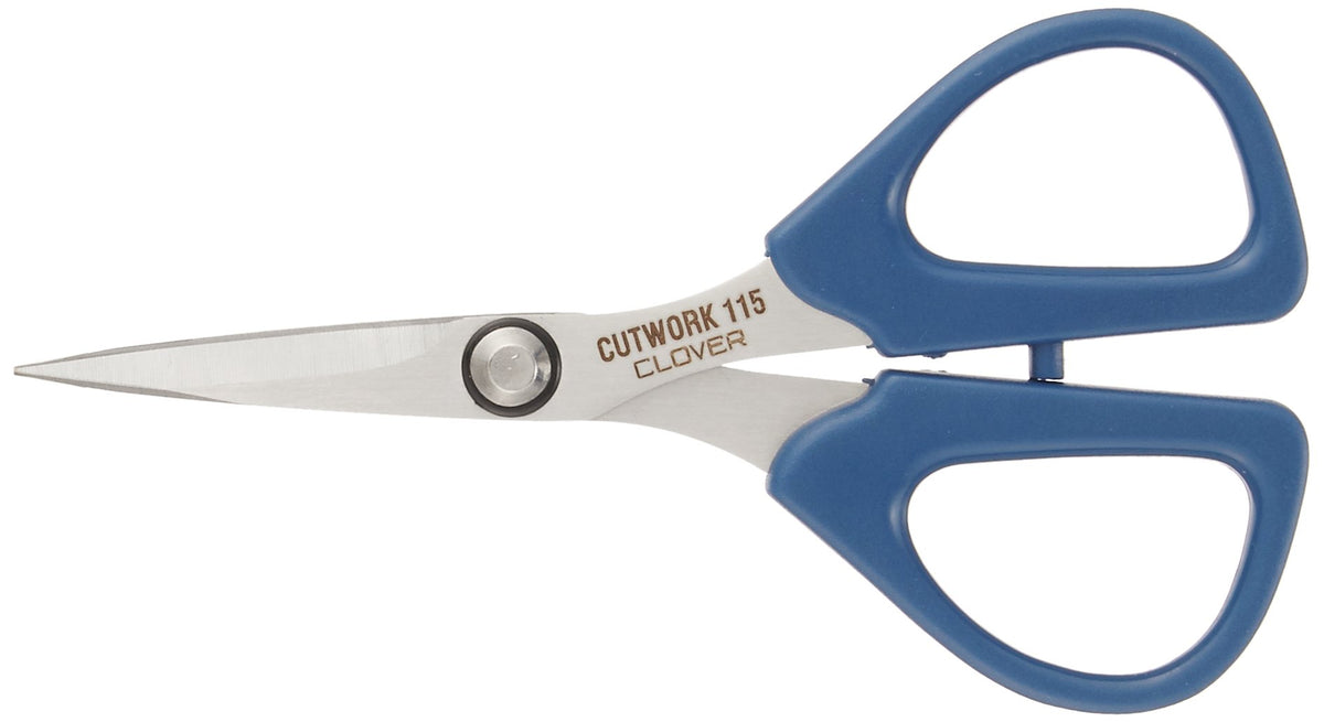 Clover Compact Patchwork Scissors 115 with Sack 36-666 - Blue Stainless Steel