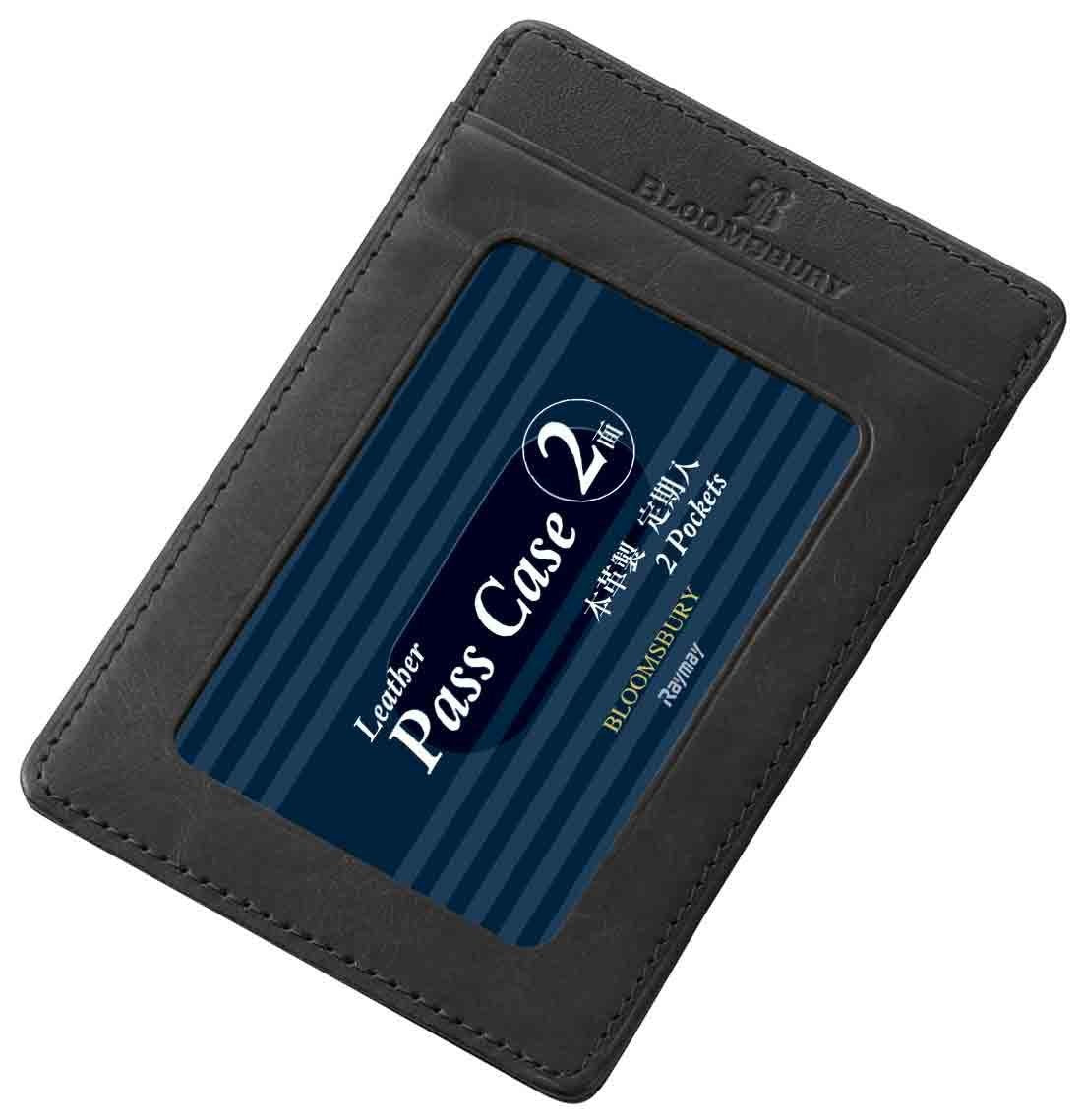 Raymay Fujii NP8001B BLOOMSBURY Single Pass Leather, Black, 4.3 x 3.1 x 0.4 inches (11 x 8 x 1 cm)