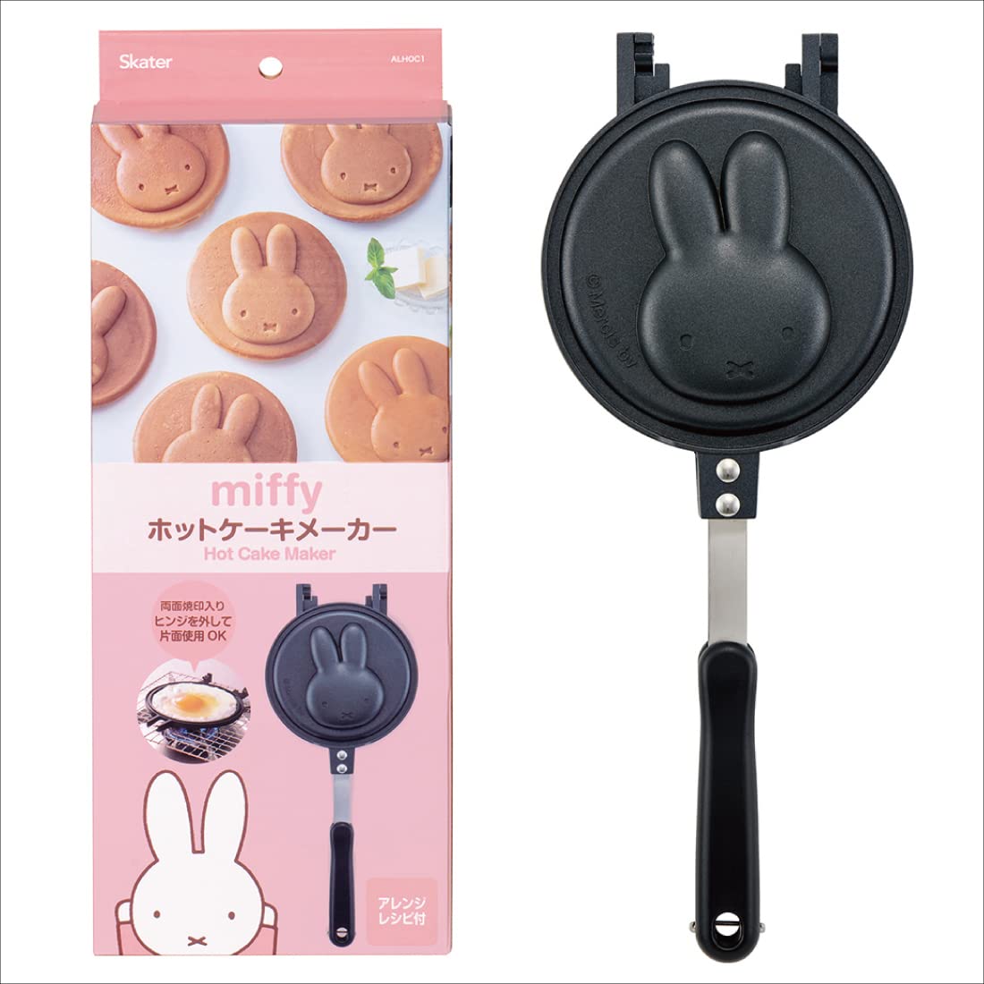 Skater ALHOC1-A Pancake Maker - Parent-child Fun - Direct Fire Aluminum Miffy Easy Care