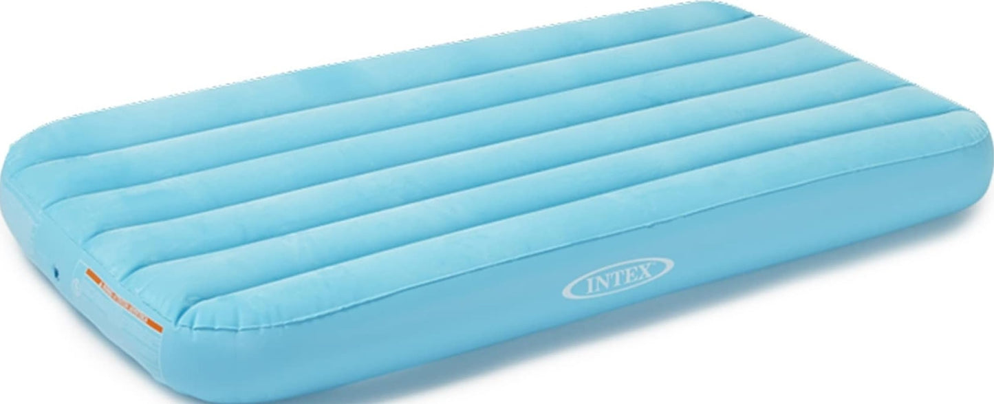 INTEX 66803EP Cozy Kidz Inflatable Airbed: Fiber-Tech – Velvety Soft Surface – Carry Bag Included – Color May Vary – 34.5" x 62" x 7"