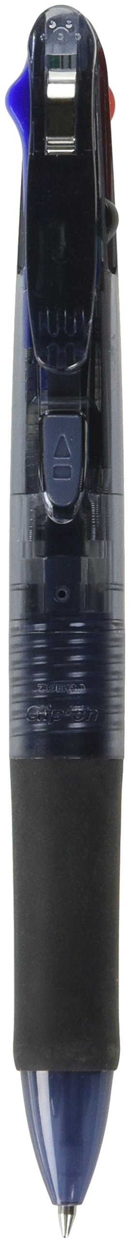 Zebra Clip-On G Series 4 Color Ballpoint Multi Pen - 0.7 mm - Black Body (B4A3-BK)