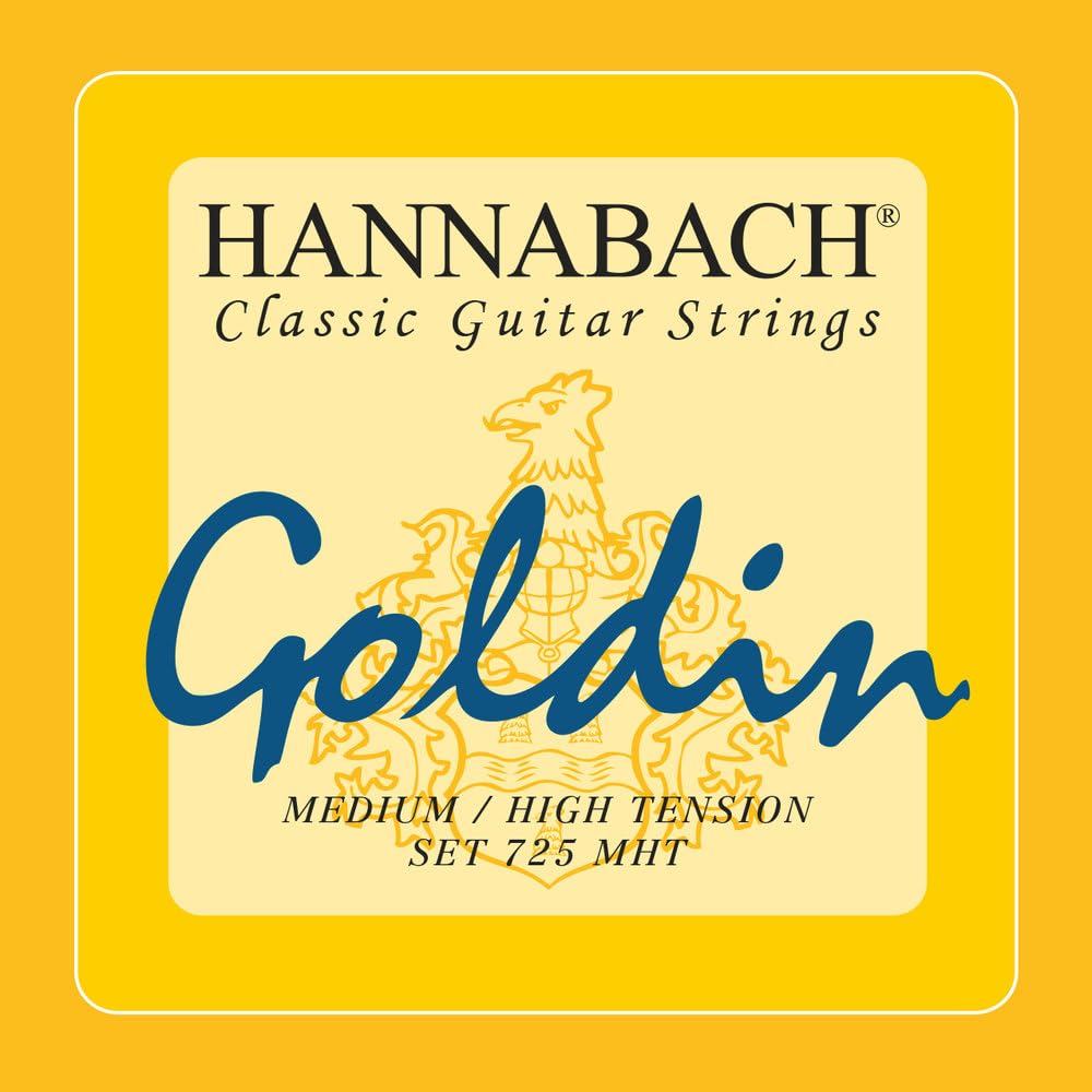 Hannabach Series 725 Classical Guitar Strings Medium/High Tension Goldin/Carbon - Set - 725MHT