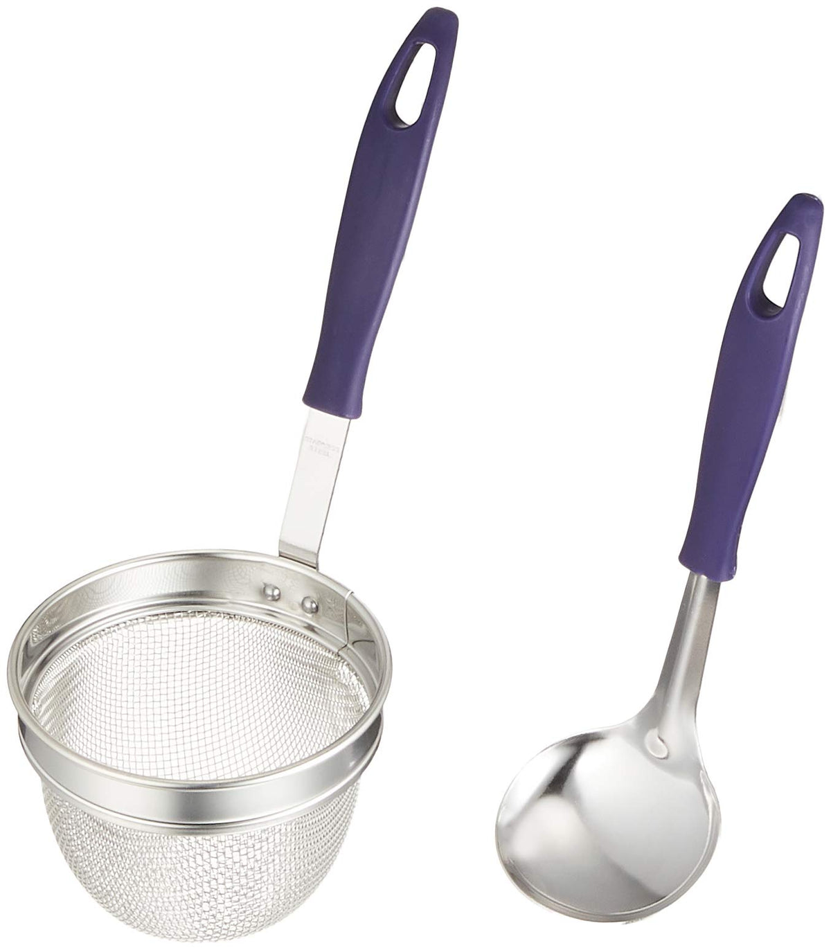 和平フレイズ(Wahei freiz) Resin Handle Gi Cook Strainer, 10×32.5cm, stainless