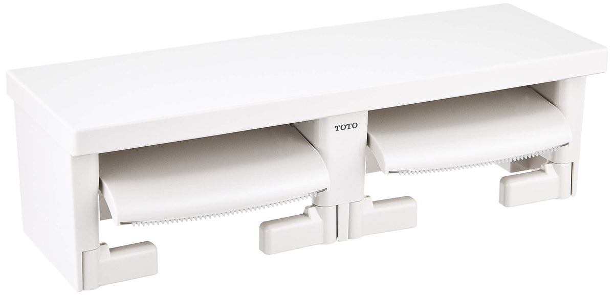 TOTO YH650#NG2 Double Paper Roll, Flat Shelf (Resin), White Gray