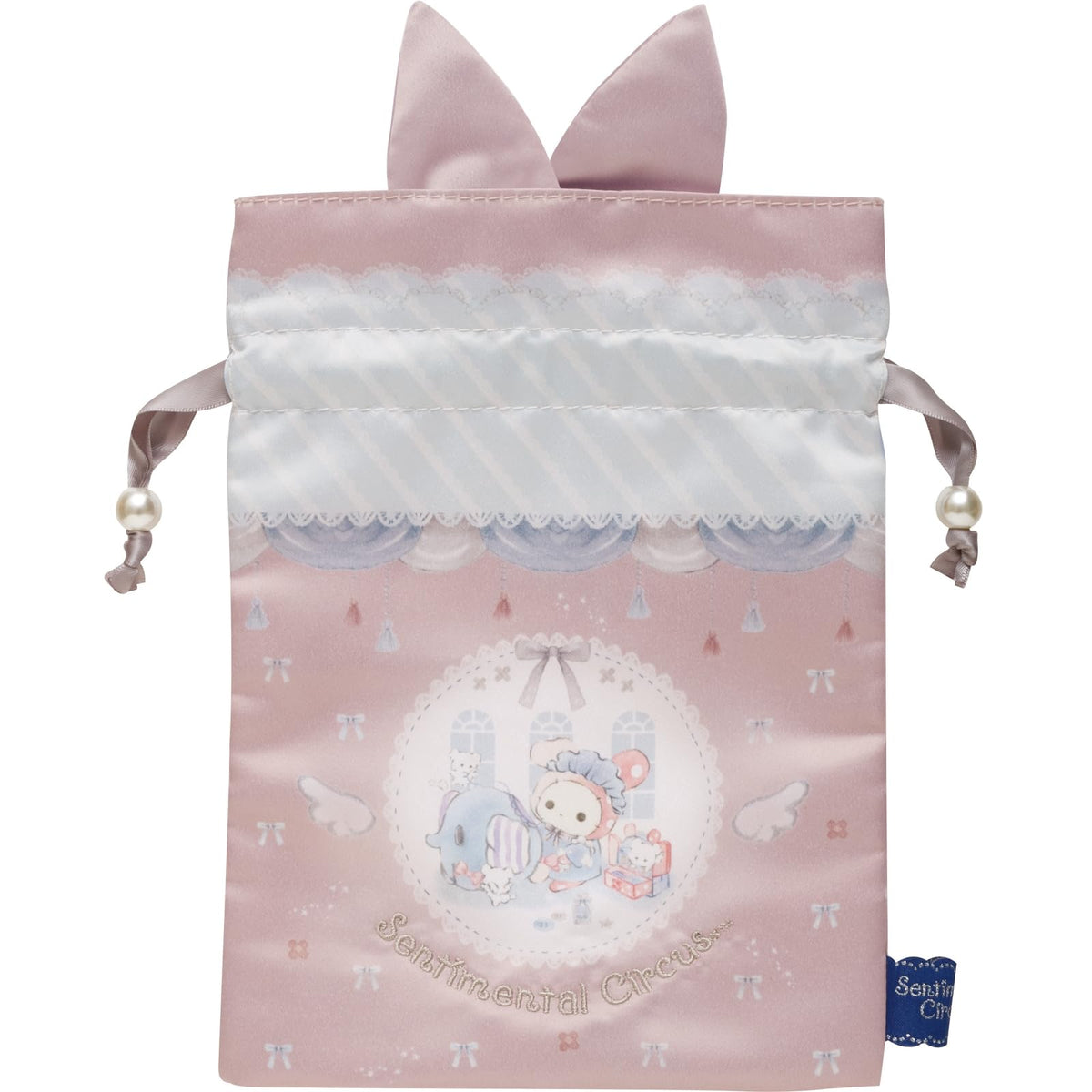 Sentimental Circus Bunny Ears Drawstring Pouch