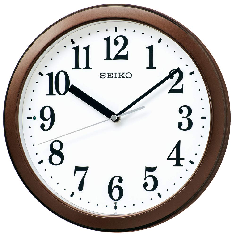 Seiko Clock BC416B Clock Radio Wave Analog Compact Size Brown Metallic Diameter 11.0 x 1.8 inches (28.0 x 4.6 cm)