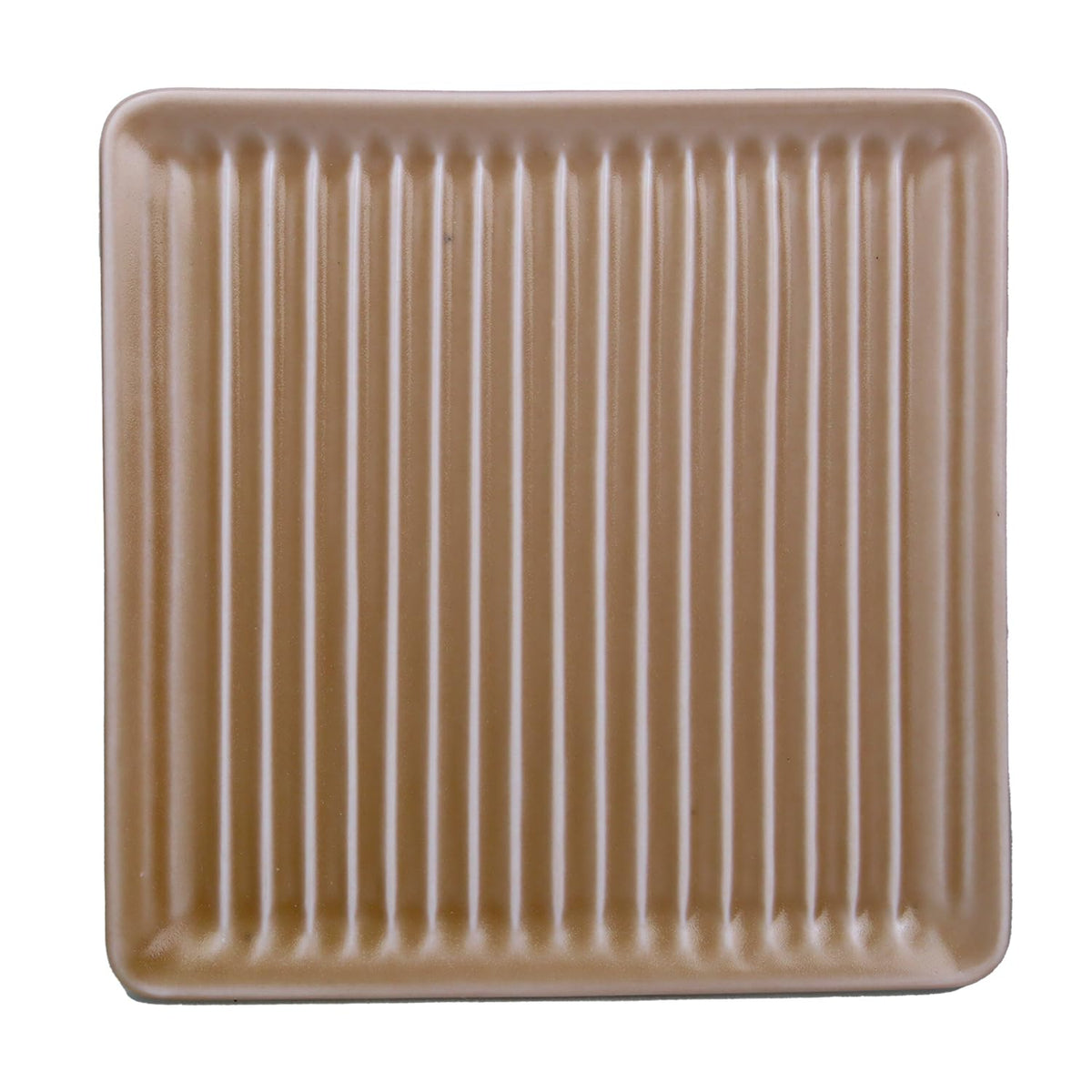 遊器浪漫 Yuki Roman Convenient Bread Plate, Toast, Not Stuffy, 6.1 inches (15.5 cm), Stylish, Northern Europe, Deep-fried Sashimi (Removing Moisture/Oil/Uneven/Hasamiyaki), Made in Japan (Beige 1 Piece)