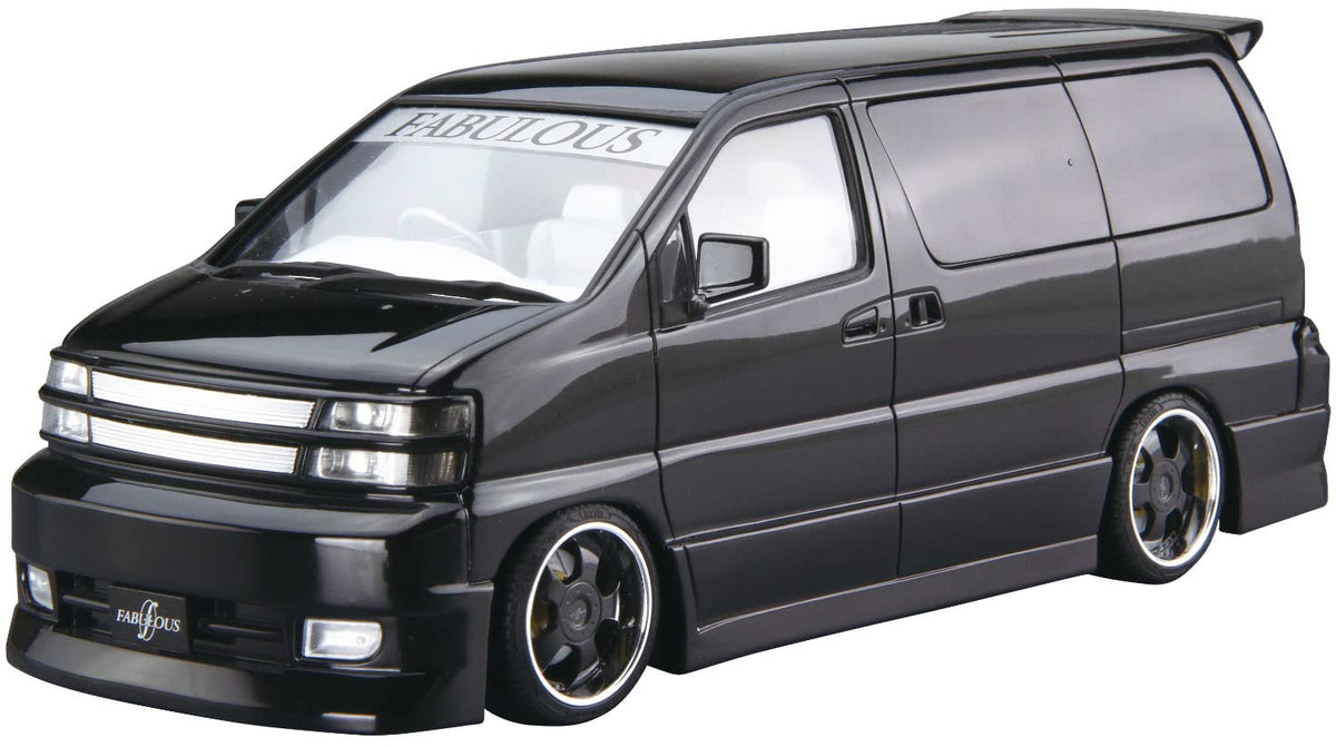 Aoshima Bunka Kyozai 1/24 The Tune Car Series No. 43 Nissan Fabless APE50 Elgrand 2000 Plastic Model, Molded Color